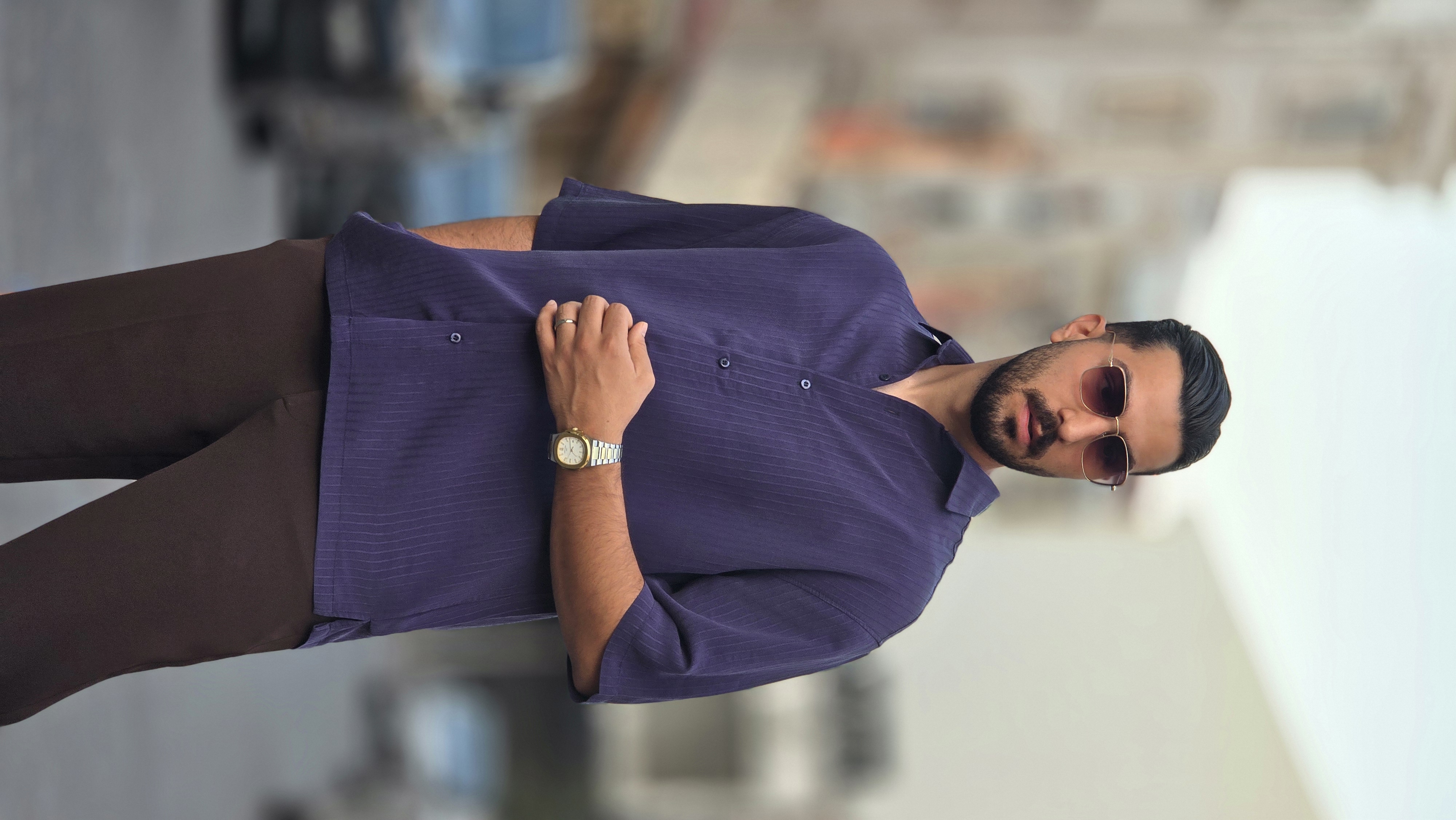 پیراهن لایوسل راه راه برجسته