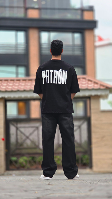تیشرت آستین کوتاه مردانه پشت و جلو چاپ برجسته patron